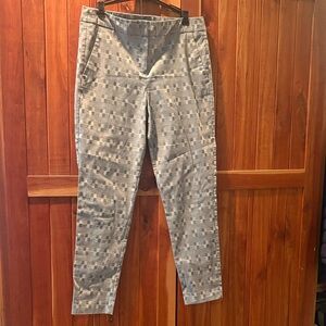 Adrienne Vittadini Textured Gray Ankle Pants